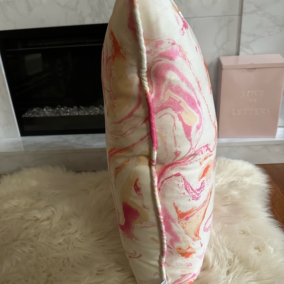 Pink and Orange Marble Throw Pillows - Picture 9 of 14